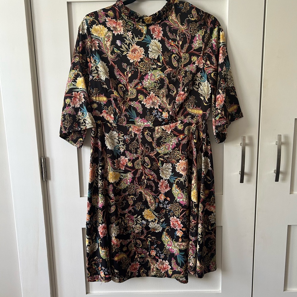 MELLODAY Multicolor Floral Long Sleeve Dress